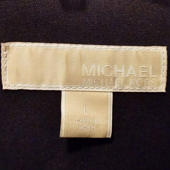 Michael Kors Core of Kors Belted Multi Pocket Midi Dress Black Large Business - Picture 3 of 6